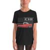 1964 Chevy C10 Red Antique Pickup Truck Club Show Collector Youth Short Sleeve T-Shirt view 1