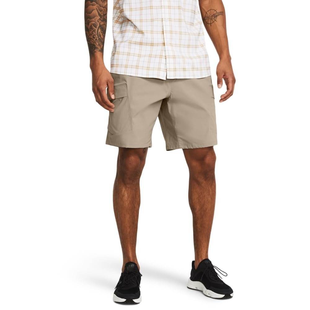 Under Armour Men's Fish Hunter 2.0 Cargo Shorts, (203) Timberwolf Taupe / / Taupe Dusk, 28