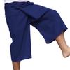 RaanPahMuang Thai Fisherman Shorts Men/Women, Loose Yoga, Pirate, Harem Pants, 100% Cotton, Unisex Kimono Pants, XX-Large-3X-Large, Bitter Blue view 1