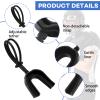 Dunzy 10 Pcs Strapped Mouth Guard Sports Mouthguard with Strap No Boiling Mouthguard Adult Youth Football Mouthpiece Mouth Protector for Boxing Basketball Lacrosse(Black,Adult) view 4