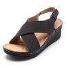 2022 European and American foreign trade women's shoes summer women's sandals breathable thick bottom hollow sandals large size wholesale view 1