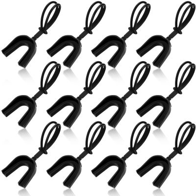 Dunzy 20 Pcs Football Mouth Guards with Strap Bulk Sports Mouthguard Bulk Football Mouthpiece Mouth Protector for Wrestling Boxing Lacrosse Hockey Taekwondo(Black,Adult)