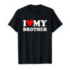 I Love My Brother Heart Family Funny T-Shirt view 1