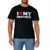 I Love My Brother Heart Family Funny T-Shirt view 2