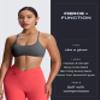 Aoxjox Women's Workout Sports Bras Fitness Trinity Ivy Low Impact Bra Yoga Crop Tank (Iron Grey, XX-Large) view 2