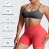 Aoxjox Women's Workout Sports Bras Fitness Trinity Ivy Low Impact Bra Yoga Crop Tank (Iron Grey, XX-Large) view 4