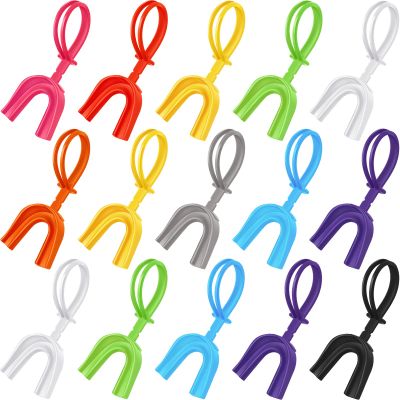 Dunzy 20 Pcs Football Mouth Guards with Strap Bulk Sports Mouthguard Bulk Football Mouthpiece Mouth Protector for Wrestling Boxing Lacrosse Hockey Taekwondo(Colorful,Adult)