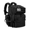 LHI Military Tactical Backpack for Men and Women 45L Army 3 Days Assault Pack Bag Large Rucksack with Molle System - Black view 1