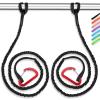 OCEANBROAD Kayak Paddle Leash with D-Ring Stretchable Bungee Strap Lanyard Rope for SUP Kayaking Boating Canoeing Fishing Pole Rod 4-7 Feet Black 4 Pack view 1