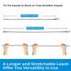 OCEANBROAD Kayak Paddle Leash with D-Ring Stretchable Bungee Strap Lanyard Rope for SUP Kayaking Boating Canoeing Fishing Pole Rod 4-7 Feet Black 4 Pack view 4