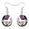NEWEI Cute Enamel Alloy Elephant Earrings Dangle Drop Jewelry for Women Gift Accessories Charms view 1