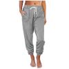 XUNRYAN Cargo Pants Womens Bootcut Yoga Workout Cropped Trousers Stretch Waist Athletic Fitness Sweatpants Casual Capri Pants view 1