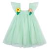 AGQT Baby Girls Tulle Tutu Dress Sleeveless Toddler Tutu Dresses Birthday Party Gowns Wedding Layered Lace Holiday Mini Dress with Cartoon Flower Light Green Size 18-24 Months view 1