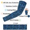 bisibuy Blue Gradient Fish Scale Cooling Sun Sleeves UV Protection Sport Arm Sleeves Arm Cover Sleeve for Men Women view 3