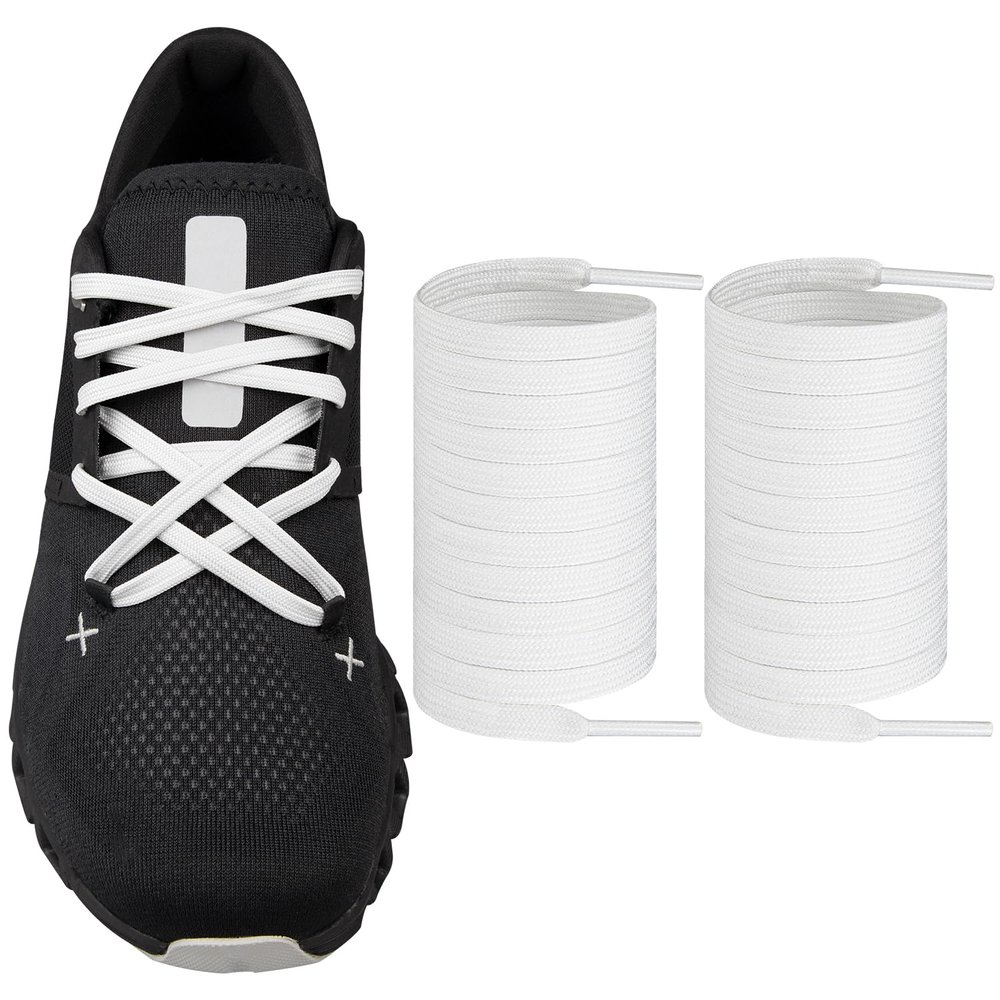 Endoto Shoelaces for On Cloud X3, X4, Shift, Cloudflow, Cloudwift, Cloudmonster Running Replacement Flat Shoes Laces Strings(Color:White,Size:59Inch)