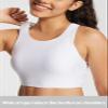 baleaf Women's Swim Bra Tops Modest High Neck Push Up Crop Tank Bikini Top Athletic Sports Swimsuits Bathing Suit Under Rash Guard White 36 view 4