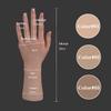 Oppaionaho 2Pcs Realistic Lifelike Silicone Life Size Female Model Hand with Nails, Manicure Silicone Hand Model for Jewelry Display Props Mannequin (#1,Basic Style) view 4