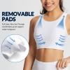 baleaf Women's Swim Bra Tops Modest High Neck Push Up Crop Tank Bikini Top Athletic Sports Swimsuits Bathing Suit Under Rash Guard White 42 view 3