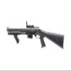 M0681 Pump Action Airsoft Shotgun with Scope, Light, and Durable ABS Construction - Black view 1