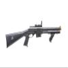 M0681 Pump Action Airsoft Shotgun with Scope, Light, and Durable ABS Construction - Black view 2