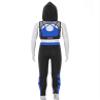 Nikiikoo Kids Girls Hip Hop Dance Clothes Mesh Hoodie Crop Tank Tops Leggings Modern Jazz Team Performance Costume Blue 16 Years view 4