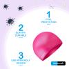 Aouloves 2 Pack Kids Swim Cap for Boys Girls, Unisex Silicone Swimming Caps for 4-12 Toddler Children Teen, Comfortable Fit for Long Hair and Short Hair view 3