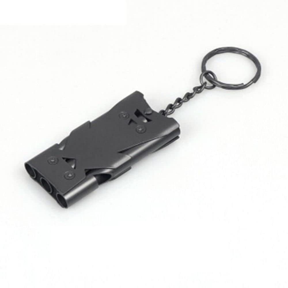 gofidin Double Pipe Whistle Pendant Keychain High Decibel Outdoor Survival Emergency Whistle Camping Hiking Tool Multifunction Whistle