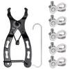 5 Pairs Bicycle Chain Master Link Steel 9 Speed Chains Repair Accessories Reusable Quick Link + Bike Link Chain Master Link Tool Master Chain Pliers Installation/Removal Chain Link Pliers
