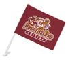 Rhode Island College Primary Logo Car Truck Flag with Window Clip On Pole Holder - Left Driver Side view 1