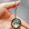 China Beijing Keychain Car Keys Decoration Accessories Double Sided Rotating Crystal Key Chain Souvenir Gift view 2