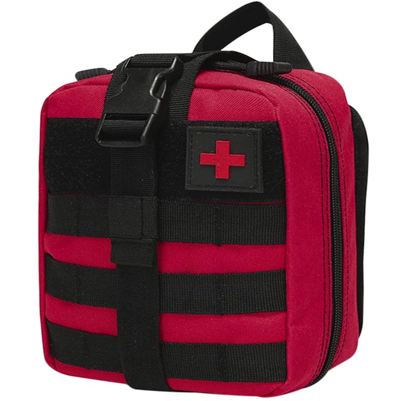 First Aid Kit Survival Backpack Emergency Trauma Kit EMT Medical Pouch Outdoor Tactical Gear Set Organizer Military Grade Rip-Away Molle Pouch Bag for Camping Car Hunting Hiking Adventures (BAG ONLY)