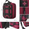 First Aid Kit Survival Backpack Emergency Trauma Kit EMT Medical Pouch Outdoor Tactical Gear Set Organizer Military Grade Rip-Away Molle Pouch Bag for Camping Car Hunting Hiking Adventures (BAG ONLY) view 3