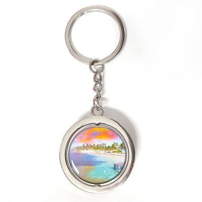 Belize Belize Keychain Car Keys Decoration Accessories Double Sided Rotating Crystal Key Chain Souvenir Gift