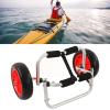 Foldable Kayak Trolley,Kayak Trolley Aviation Aluminum 25cm Diameter PU Wheel Adjustable Folding Boat Carrier Cart Accessories