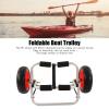 Foldable Kayak Trolley,Kayak Trolley Aviation Aluminum 25cm Diameter PU Wheel Adjustable Folding Boat Carrier Cart Accessories view 2