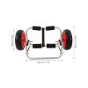 Foldable Kayak Trolley,Kayak Trolley Aviation Aluminum 25cm Diameter PU Wheel Adjustable Folding Boat Carrier Cart Accessories view 4