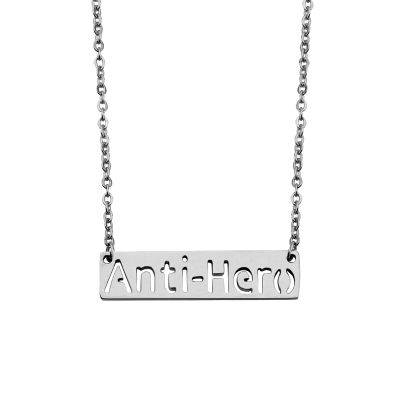 Octjewty TS 1989 Necklace Antihero Necklace Music Lover Gift Singer Gifts Singer Song Inspired Fans Gift (Silver)