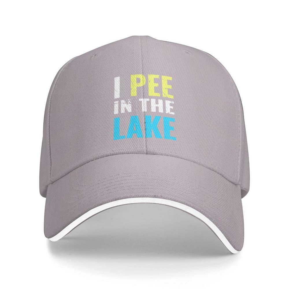 I Pee in The Lake Hat Mens Womens Classic Baseball Cap Trucker Hats Summer Caps Adjustable Sunhat Gray