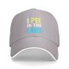 I Pee in The Lake Hat Mens Womens Classic Baseball Cap Trucker Hats Summer Caps Adjustable Sunhat Gray view 1