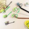 Yo-da Straw Covers Cap for 7-8mm Straws - 8 Pcs Tip Covers Compatible With Stanley 40 OZ 30 OZ Tumbler Cups, Reusable Silicone Topper, Baby Y-oda Drinking Plugs for Kids Party Favor view 2