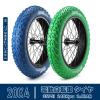 20x4.0 E-Bike Fat Tire With Blue and Green Design | Folding Replacement Electric Bicycle Tire Compatible With Wide Mountain Snow Bike | 20x4 Inch view 3