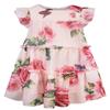 AGQT Toddler Girls Summer Dress Loose Fit Floral Print Flowy Pleated Dress Ruffle Babydoll Birthday Chiffon Dress Easter Dresses Pink Floral on Pink Size 1-2T view 1