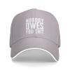 Nobody Owes You Shit Hat Mens Womens Novelty Baseball Cap Dad Hats Summer Caps Adjustable Sunhat Gray view 1