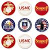 PinMart Officially Licensed United States Veteran Marine Corps Bundle Pack of 9 Golf Ball Markers - Golf Accessories for Men and Women  Magnetic Veteran Ball Markers Set of 9 view 1