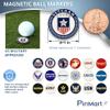 PinMart Officially Licensed United States Veteran Marine Corps Bundle Pack of 9 Golf Ball Markers - Golf Accessories for Men and Women  Magnetic Veteran Ball Markers Set of 9 view 2