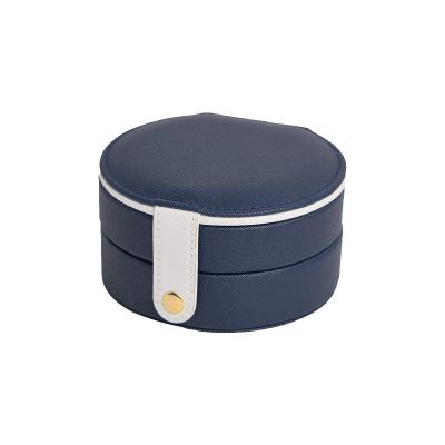 ALKANI Travel portable ring jewelry storage box stud earrings jewelry jewelry storage box multi-layer jewelry box 11 * 11 * 5.8cm Darkblue