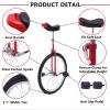 Gdrasuya10 24" Wheel Unicycle Leakproof Tire Wheel Cycling Height Adjustable Wheel Unicycle Modern Steel Wheel Unicycle for Outdoor Sports Daily Fitness Exercise Health (24"/Red) view 3