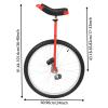 Gdrasuya10 24" Wheel Unicycle Leakproof Tire Wheel Cycling Height Adjustable Wheel Unicycle Modern Steel Wheel Unicycle for Outdoor Sports Daily Fitness Exercise Health (24"/Red) view 4