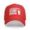 Avoid Hangovers Stay Drunk Hat Mens Womens Fashion Baseball Cap Trucker Hats Summer Caps Adjustable Sunhat Red view 1