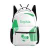 SunFancyCustom Custom Green White Soccer Ball Personalized Causual Shoulder Bag Sports Leisure Camping Backpack for Women Men view 1